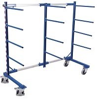 Carts with crossbars for long items