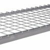 Wire mesh 50x50mm shelf, 80kg with a wall for sticking price info cards