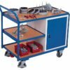 Workshop carts with shelves and cabinet