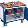 Workshop carts with lockable cabinet with double doors