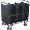 Double-sided, 12-section carts for binders