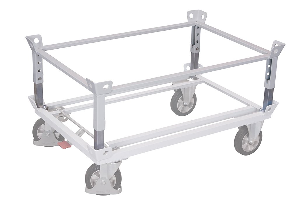 Trolleys for euro pallets with extensions