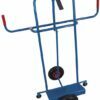 Carts for panels with inflatable wheels, panel retainer