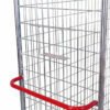 Trolley handle red rubber coating and holder for A4 format documents