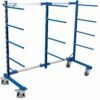 Single sided trolleys for long items with three stands