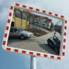 Industrial road mirrors with reflectors