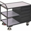 ESD trolleys with shelves and drawers