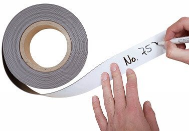 Magnetic strips for writing with a marker