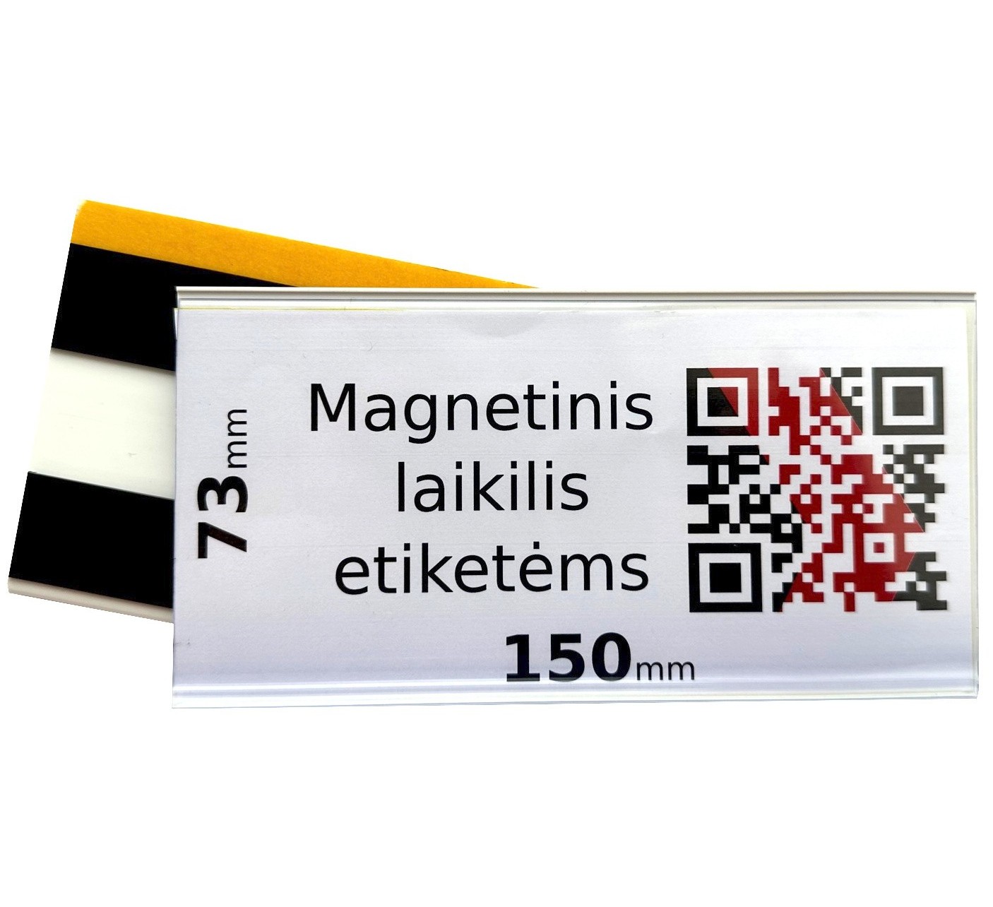 Magnetiniai laikikliai info kortelėms