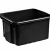 15l juoda plastikinė dėžė 365x295x200mm Nordic 7150 0200