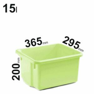 15l salad colored plastic box 365x295x200mm Nordic 7150 0802