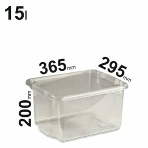 15l skaidri plastikinė dėžė 365x295x200mm Nordic 7150 0500