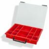 Suitcases LINCE302 with inserts, red color 323x253x55mm
