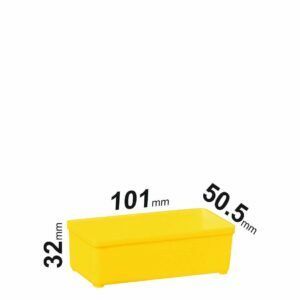 Wkładka plastikowa APE506, żółta 101x50,5x32mm