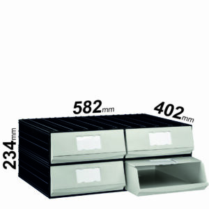 Plastikiniai stalčiukai PUMA209 OFFICE, 582x402x234mm