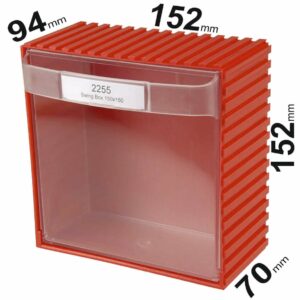 Block of one hinged drawer 152x94x152mm, 2255 RED