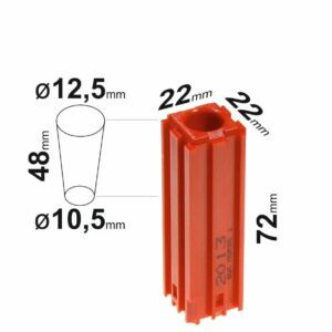 Holders for tools, cone-shaped MT1 shank, 22x22x72mm 2013