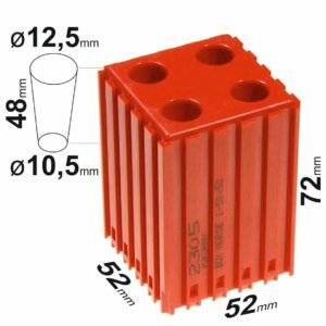 Holders for 4 tools, conical MT1 shank, 52x52x72mm 2305