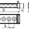Rinkiniai su 5 laikikliais įrankiams HSK80 tipo antgaliais