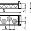 Rinkiniai su 6 laikikliais įrankiams HSK50 tipo antgaliais