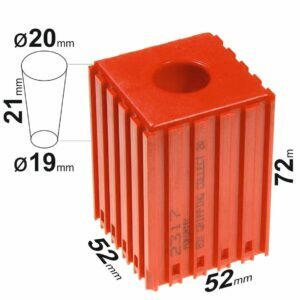 Holders for ø20mm COLLET tools 52x52x72mm, 2317