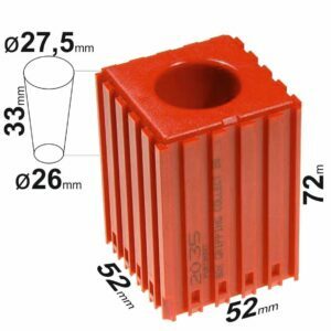 Holders for ø28mm COLLET tools 52x52x72mm, 2035