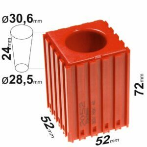 Holders for tools with conical HSK40 tips, 52x52x72mm 2052