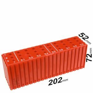 Supports 30pcs, forets 5-7,9mm, 202x52x72mm, 2024
