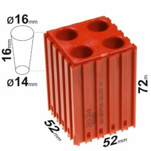 Supports 4, ø16mm COLLET pour outils 52x52x72mm, 2034