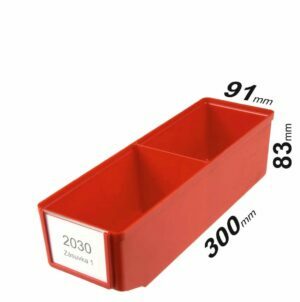 Drawers 91x300x83mm with partition and holder for info card