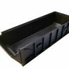 40x15x10cm dėžutės atverčiamu priekiniu dangteliu, juodos spalvos RAL9005