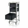 Carts with ESD boxes, 60×40 format, 134 cm high