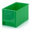 Žalios (RAL6018) spalvos dėžutės 50x31x30cm su skaidriu priekiniu dangteliu