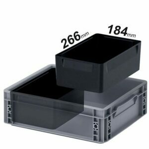 266x184x50-150mm įdėklai 400x300mm EURO formato dėžėms