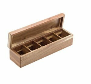 Wooden boxes with a lid for tea bags