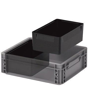 Plastic inserts for EURO format boxes