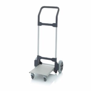 Aluminum trolleys with a lifting platform with support wheels