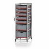 Aluminum trolleys for 800x600mm EURO format boxes, with full extension drawers