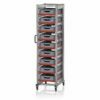 Aluminum trolleys for 600x400mm EURO format boxes, with full extension drawers