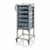 Cart with 6 pull-out drawers, 600x400x75mm boxes