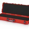 120x40x16,8cm raudonos spalvos lagaminas su minkštu grublėtu įdėklu