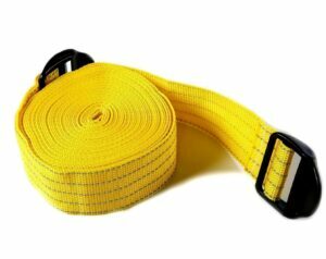Жовтий світловідбиваючий ремінь шириною 5 см для захисту від стягування