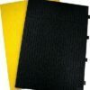 Smūgius sugeriančios juodos bei geltonos spalvos apsaugos apvalioms kolonoms