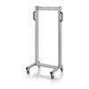 Vienpusis aliuminio vežimėlis skaidriems atverčiamų stalčiukų moduliams, 69x45x134cm