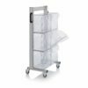 Vienpusis aliuminio vežimėlis su 3, 2 skaidrių stalčiukų moduliais, 69x45x134cm