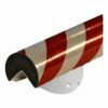 Ø30mm screw-on, reflective soft protective profiles, white with red color