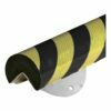 Profilés de protection souples réfléchissants à visser Ø30mm, noir avec couleur jaune