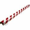 100cm long, Ø30mm screwed, reflective soft protective profiles, white with red color