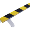 Profilés de protection souples à visser 26x26mm, jaune avec couleur noire