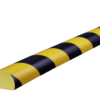 40x30mm juodi bei geltoni, klijuojami apsauginiai profiliai